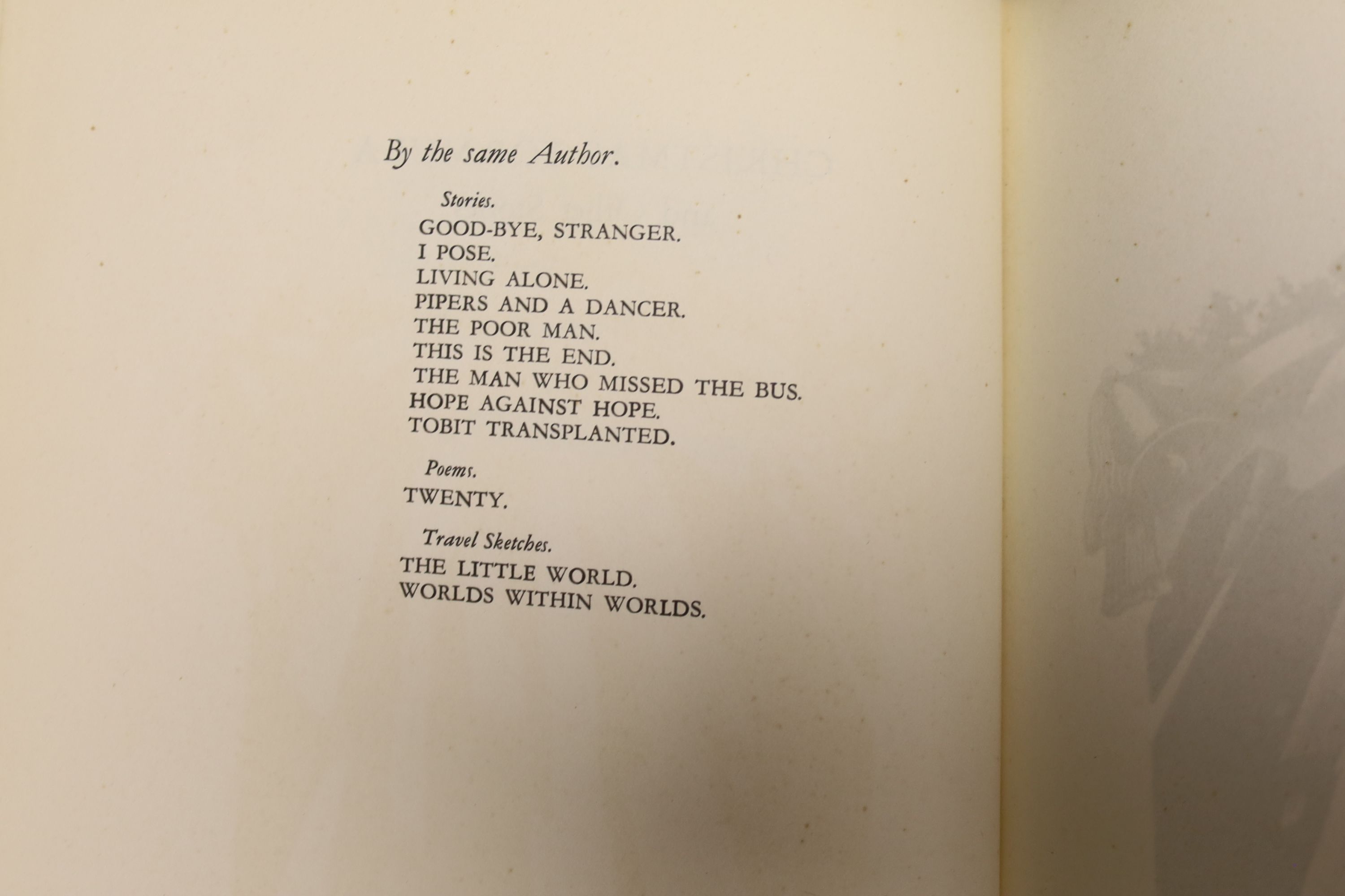 Blunden, Edmund, 'Near and Far, New Poems', 8vo hardback, (dj present, some tears to borders, plastic wrapped) inscribed 'To Robin 'Peggy' Unsted, on her intrepid journey to woodstock close, with blessings from Edmund Bl